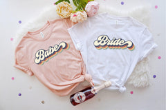 Wine Bachelorette Party Shirts, Bachelorette Party Shirts, Retro Bride Babe Shirt, Bride Shirt, Team Bride Shirt, Bridesmaid Party Shirt - Image 2