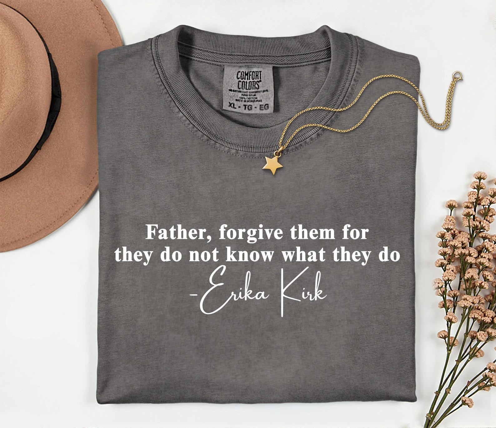 Comfort Colors® Charlie Kirk Shirt, I Forgive Him Tee, Erika Kirk, Bible Quote Shirt, Faith Based, Religious Christian T-Shirt - Image 2