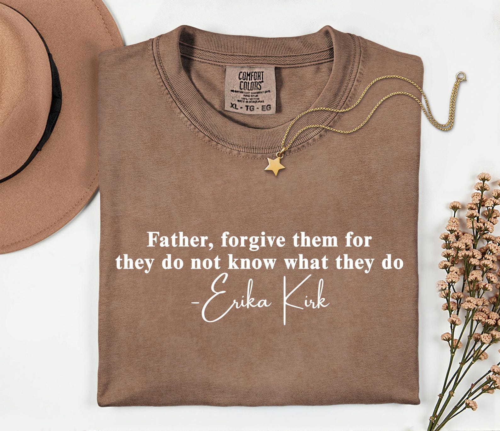 Comfort Colors® Charlie Kirk Shirt, I Forgive Him Tee, Erika Kirk, Bible Quote Shirt, Faith Based, Religious Christian T-Shirt - Image 4