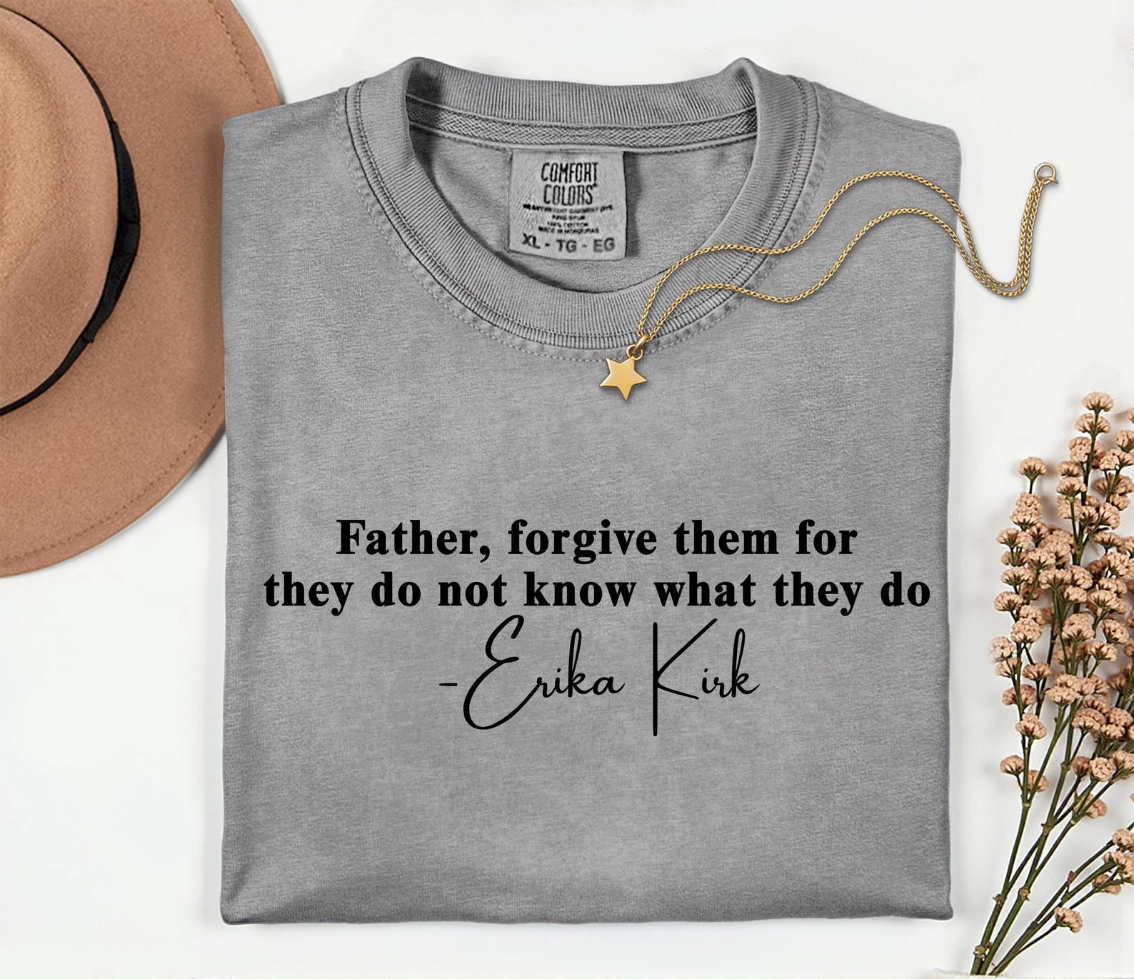Comfort Colors® Charlie Kirk Shirt, I Forgive Him Tee, Erika Kirk, Bible Quote Shirt, Faith Based, Religious Christian T-Shirt - Image 7