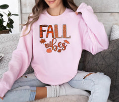 Thanksgiving Sweatshirt Fall Vibes Shirt, Plaid Pattern Fall Outfit, Boys Thanksgiving Gift for Him, Cozy Autumn Leaves Pumpkin Sweatshirt - Image 7