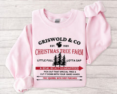 Griswold & Co Christmas Tree Farm Sweatshirt, Retro Holiday Sweatshirt, Family Xmas Movie Sweatshirt, Funny Christmas Vacation Crewneck - Image 3