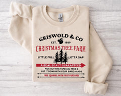 Griswold & Co Christmas Tree Farm Sweatshirt, Retro Holiday Sweatshirt, Family Xmas Movie Sweatshirt, Funny Christmas Vacation Crewneck - Image 4