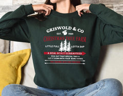 Griswold & Co Christmas Tree Farm Sweatshirt, Retro Holiday Sweatshirt, Family Xmas Movie Sweatshirt, Funny Christmas Vacation Crewneck - Image 6