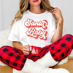 Comfort Colors® Santa Baby Shirt, Cute Christmas Tee Women, Retro Holiday Graphic Shirt, Funny Xmas Shirt, Festive Holiday Outfit - Image 2