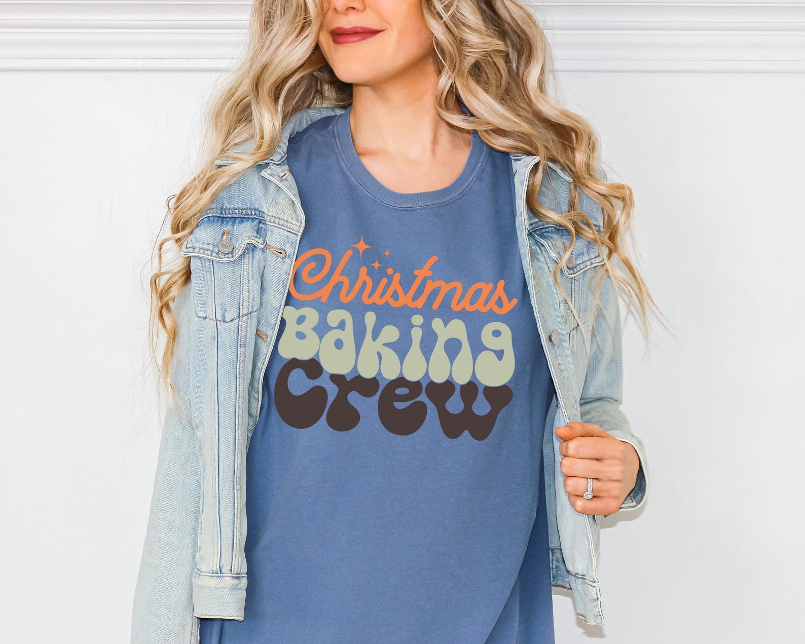 Comfort Colors® Christmas Baking Crew Shirt, Holiday Baking Tee, Cute Christmas Shirt Women, Family Matching Baking T-Shirt - Image 3