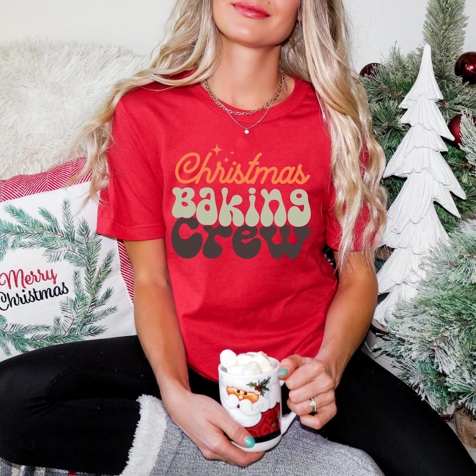 Comfort Colors® Christmas Baking Crew Shirt, Holiday Baking Tee, Cute Christmas Shirt Women, Family Matching Baking T-Shirt - Image 7