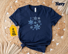 Cute Snowflake Christmas Shirt, Pink Christmas Shirt Women, Winter Snowflake Tee, Holiday Shirt, Cozy Xmas Top, Snowflake Graphic Shirt - Image 6