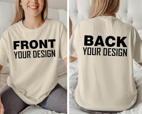 Back and Front Custom Text/Photo Shirts, Personalized Name or Logo Tee, Add Your Own Design, Custom Business Logo Design Shirts