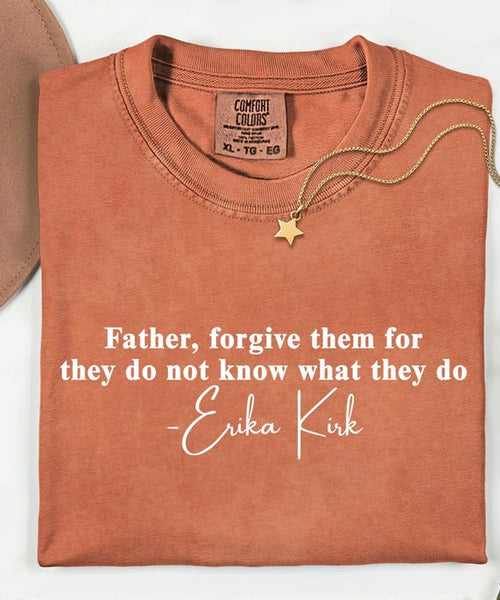 Comfort Colors® Charlie Kirk Shirt, I Forgive Him Tee, Erika Kirk, Bible Quote Shirt, Faith Based, Religious Christian T-Shirt