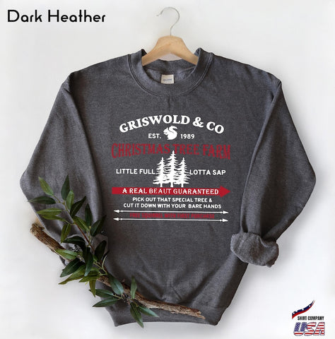 Griswold & Co Christmas Tree Farm Sweatshirt, Retro Holiday Sweatshirt, Family Xmas Movie Sweatshirt, Funny Christmas Vacation Crewneck